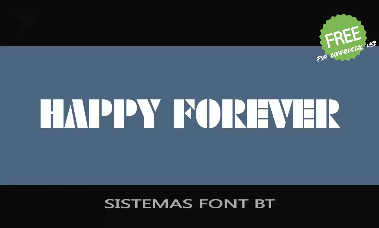 「SISTEMAS FONT BT」字体效果图