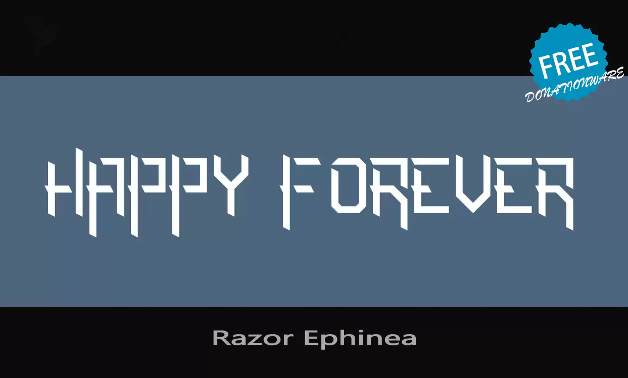 Font Sample of Razor-Ephinea