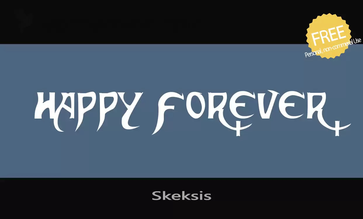 Font Sample of Skeksis