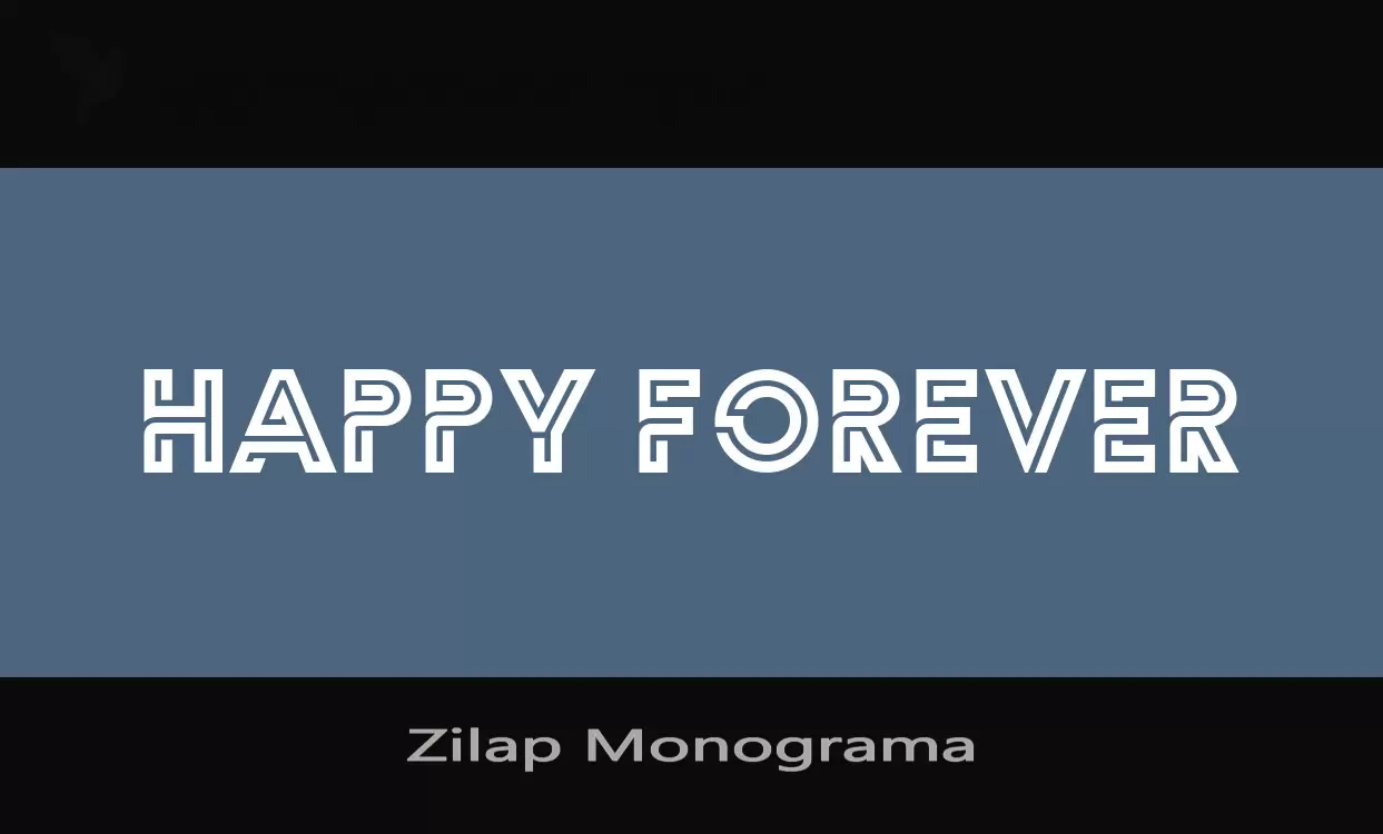 Font Sample of Zilap-Monograma