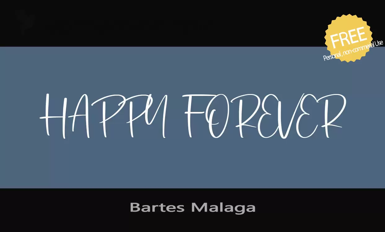 Font Sample of Bartes-Malaga