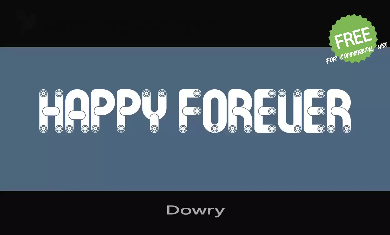 「Dowry」字体效果图