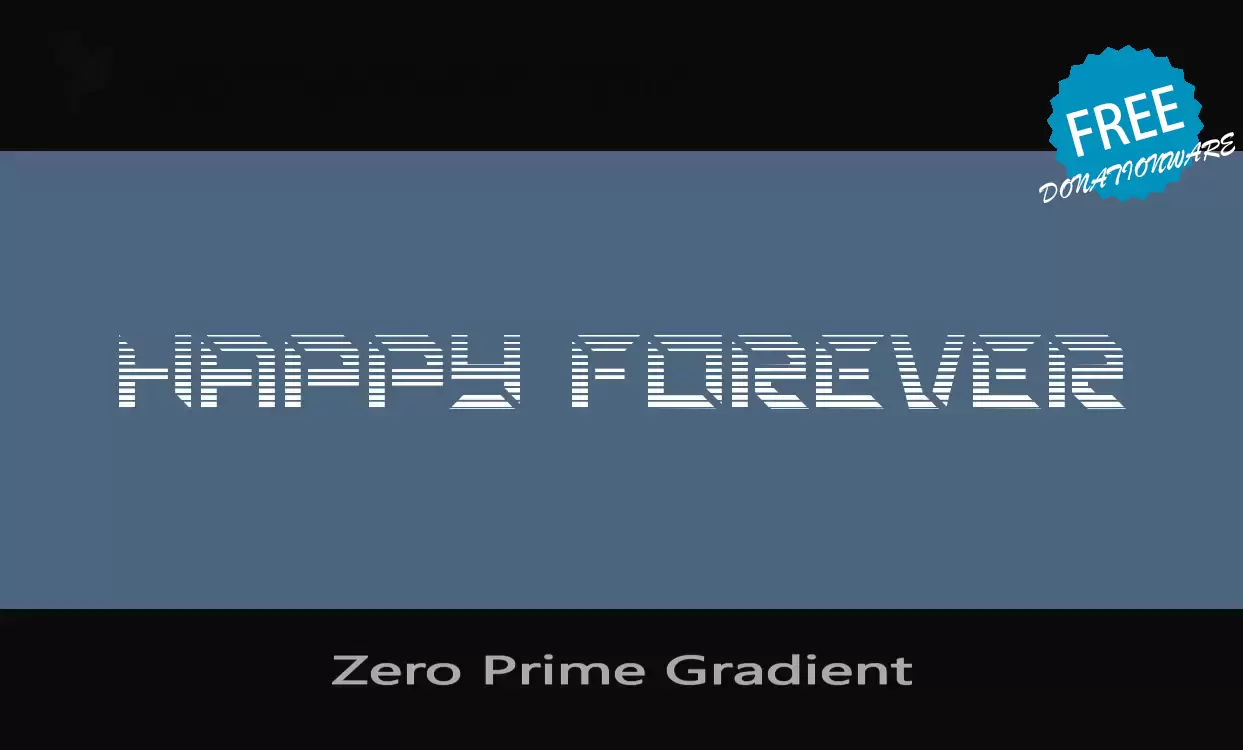 Font Sample of Zero-Prime-Gradient