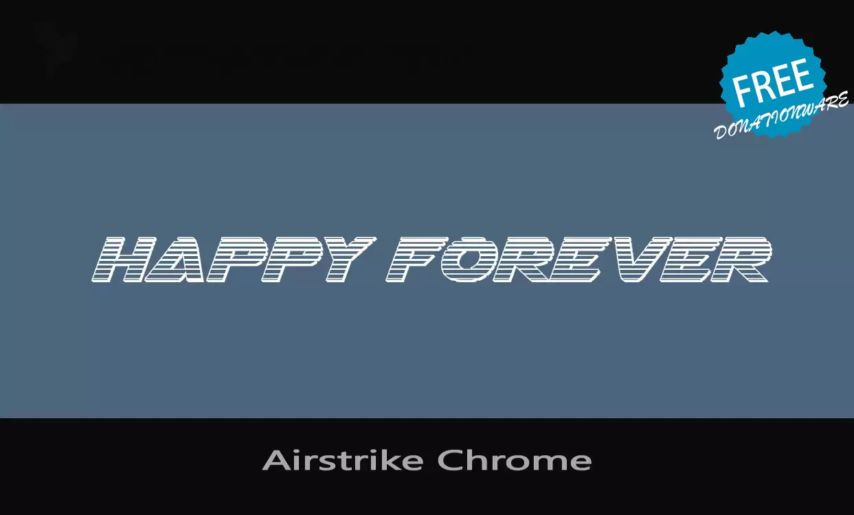 Font Sample of Airstrike-Chrome