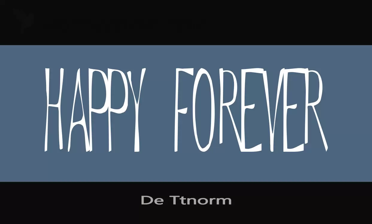 Font Sample of De-Ttnorm