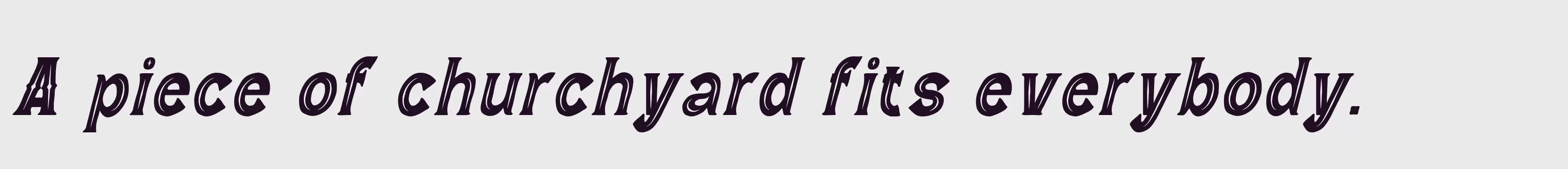 「Wild Bandit Serif Hole Italic」字体效果图