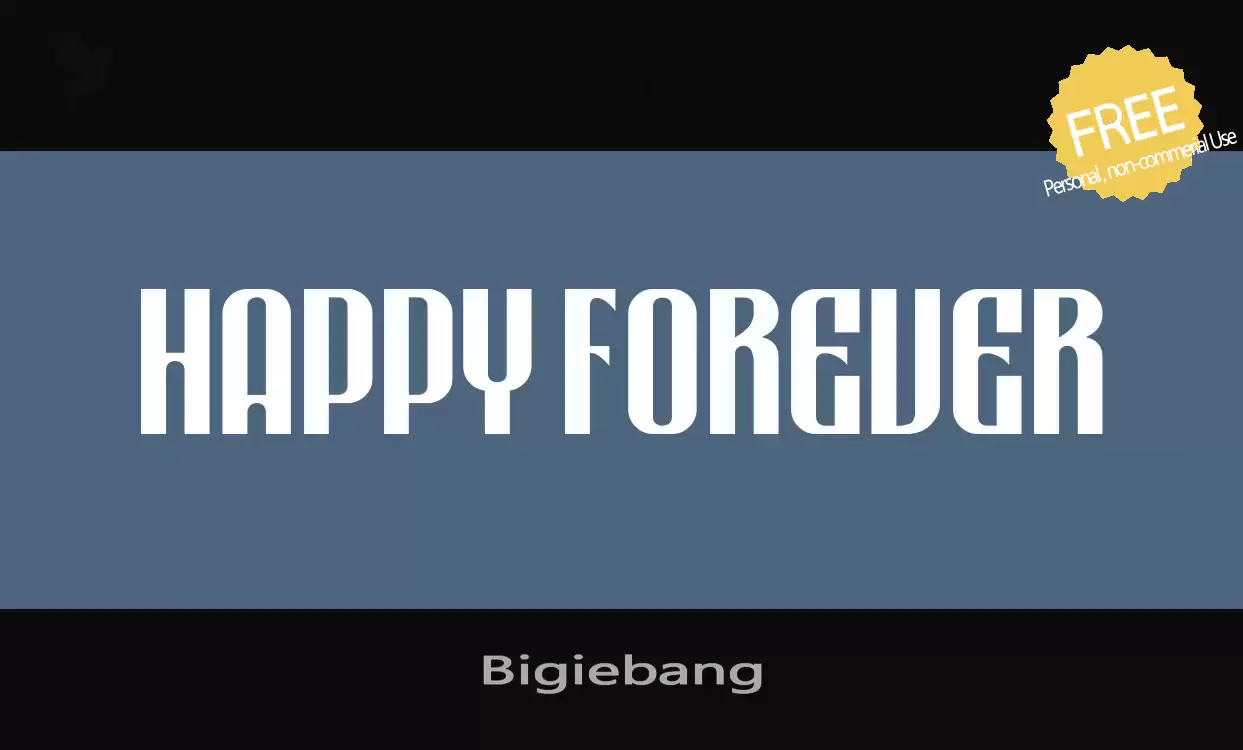 Font Sample of Bigiebang