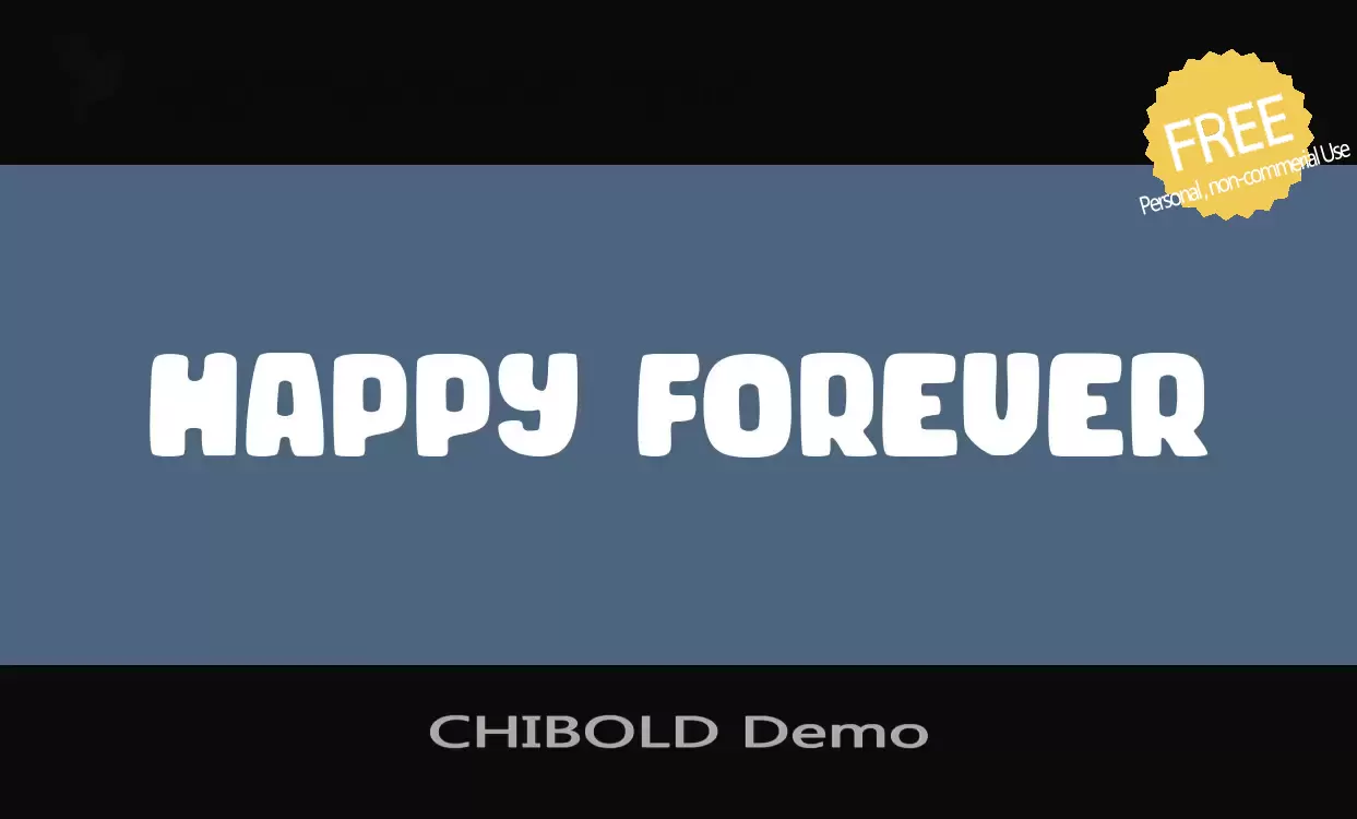 「CHIBOLD-Demo」字体效果图