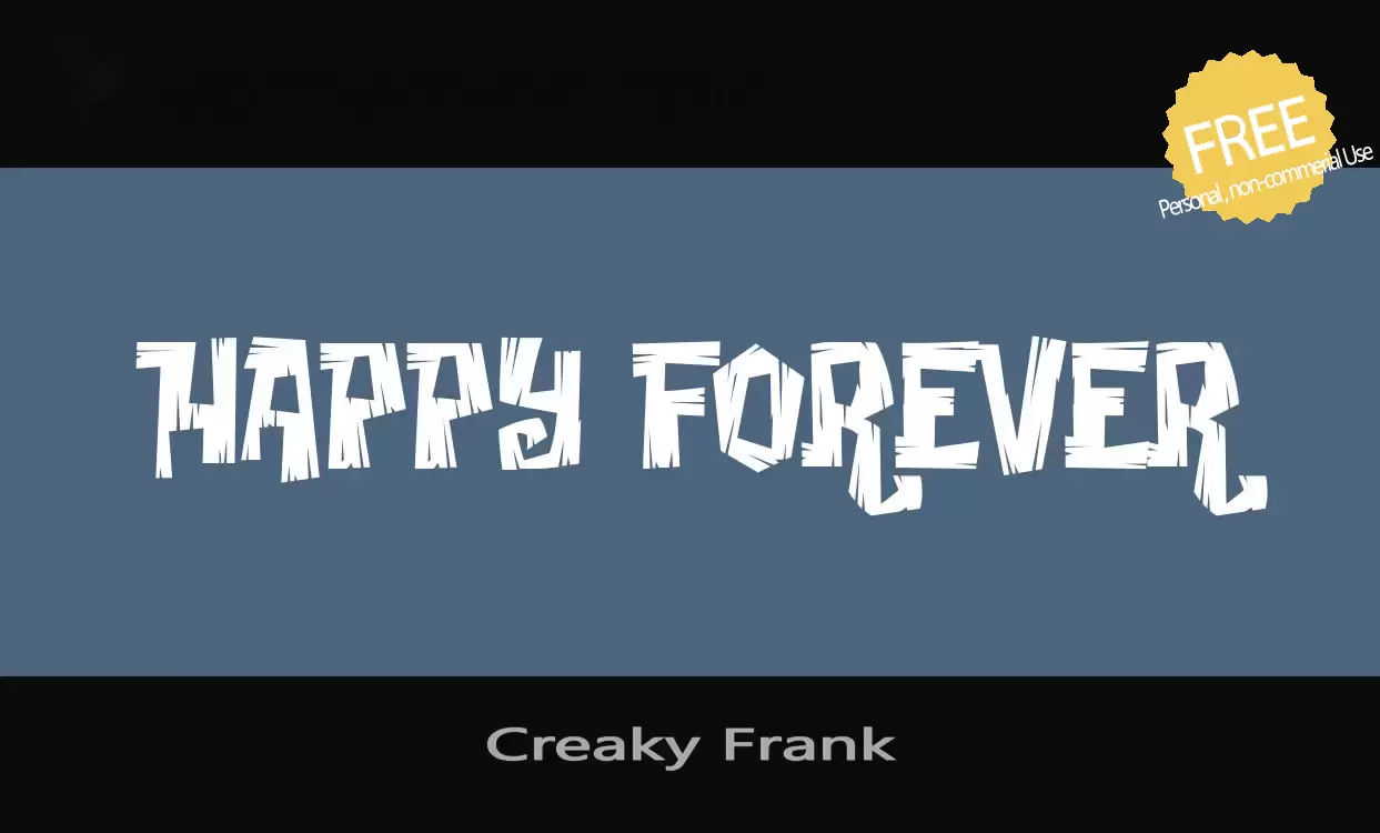 Font Sample of Creaky-Frank