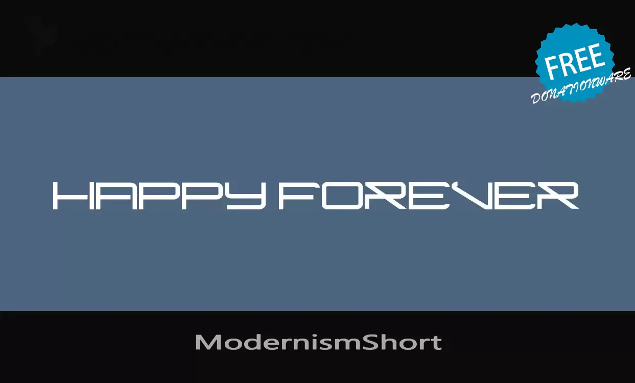 「ModernismShort」字体效果图