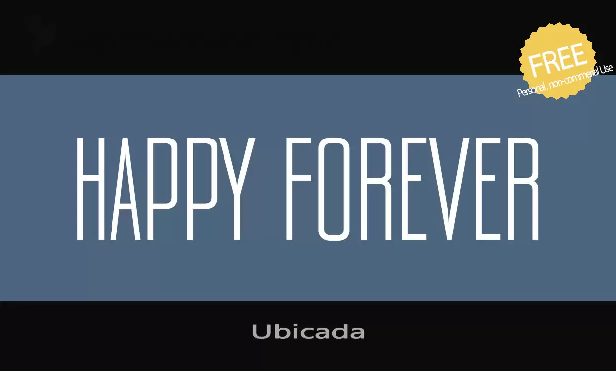 「Ubicada」字体效果图