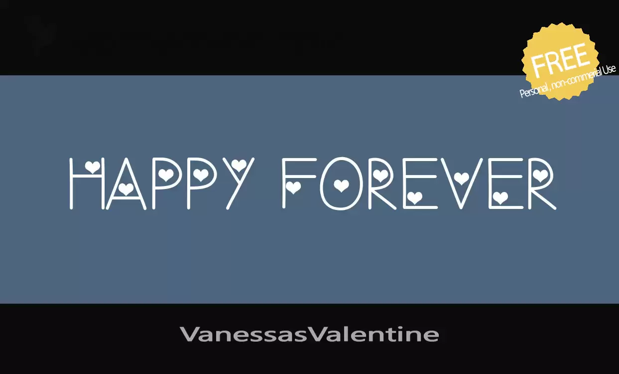 「VanessasValentine」字体效果图