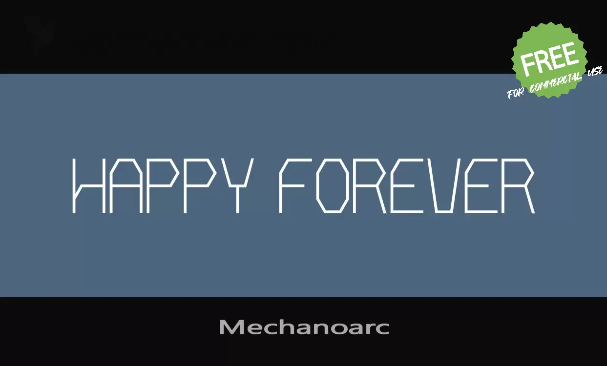 Font Sample of Mechanoarc