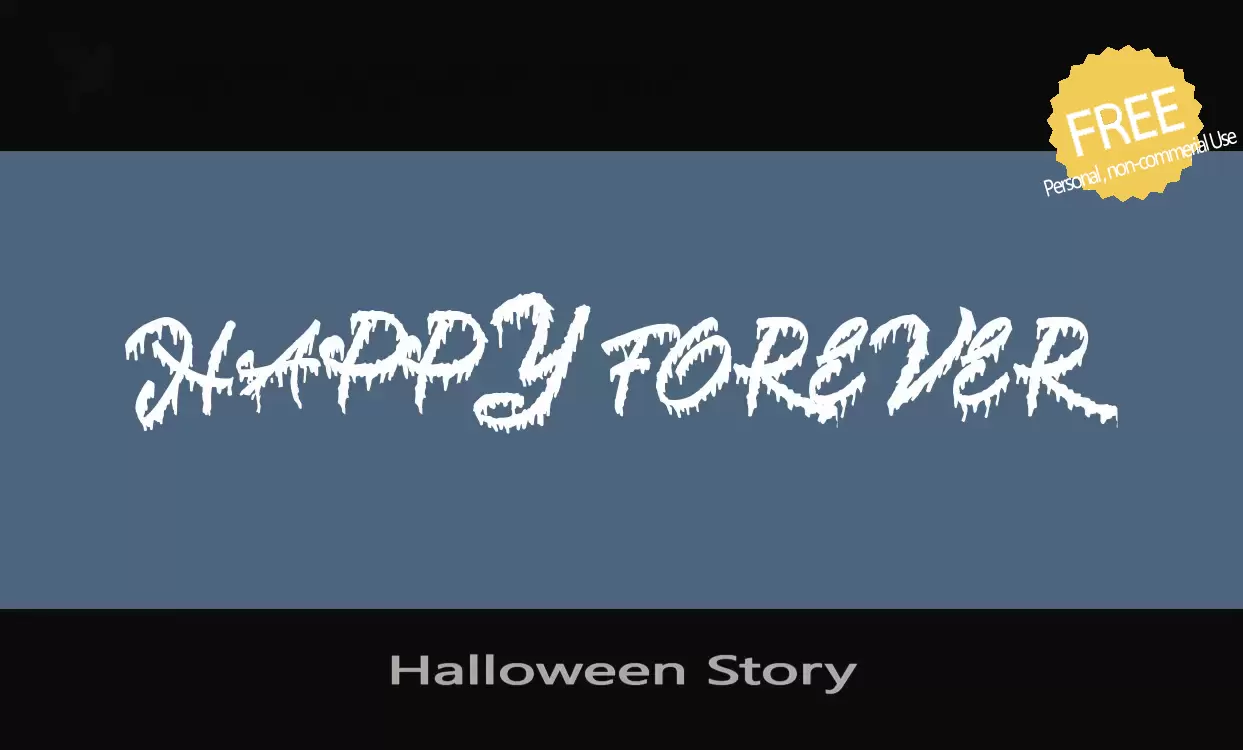 Font Sample of Halloween-Story