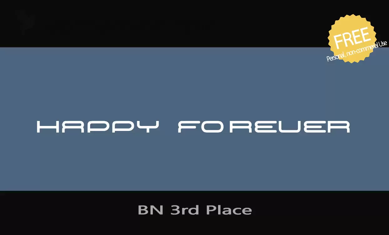 Font Sample of BN-3rd-Place