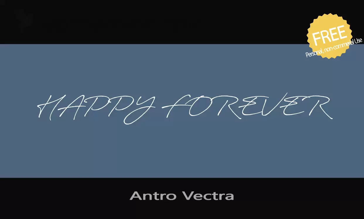 Font Sample of Antro-Vectra