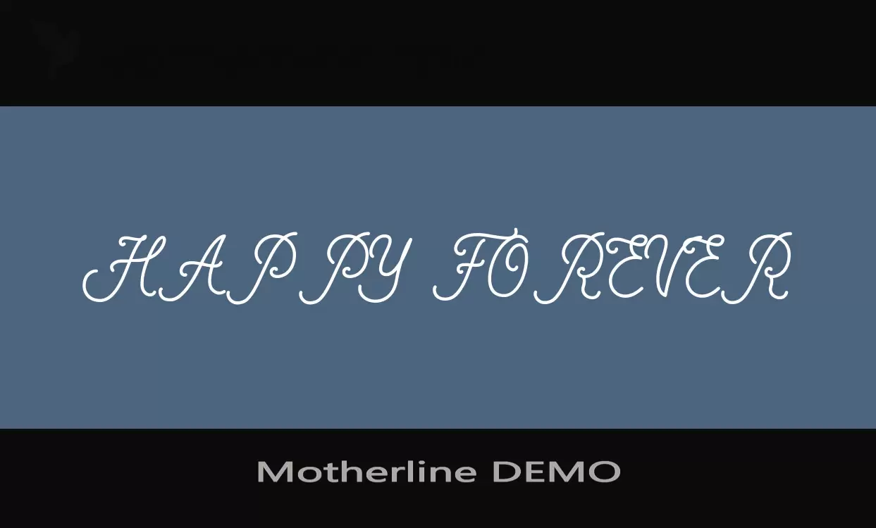 Font Sample of Motherline-DEMO