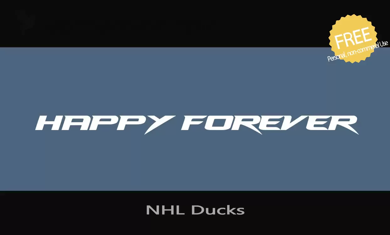 Font Sample of NHL-Ducks