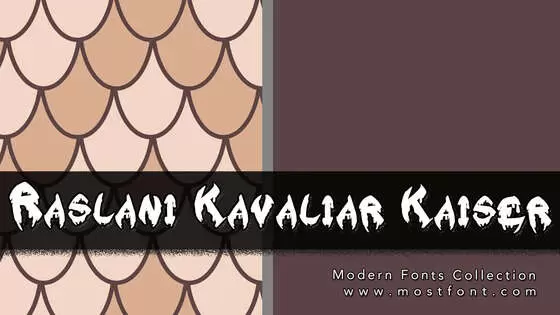 Typographic Design of Raslani-Kavaliar-Kaiser