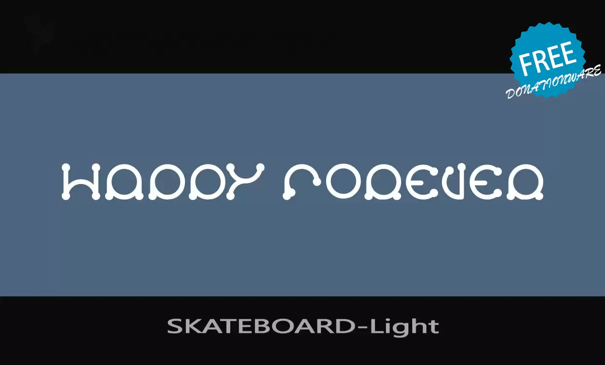 「SKATEBOARD-Light」字体效果图