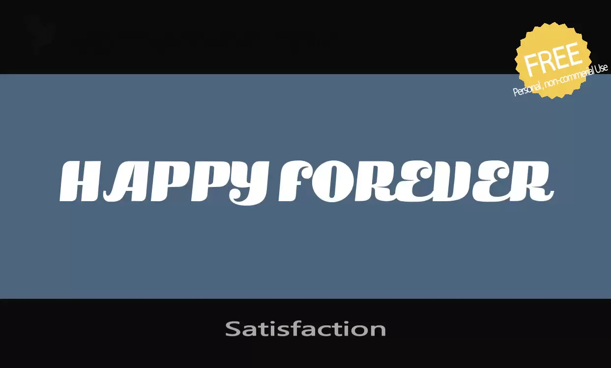 Font Sample of Satisfaction