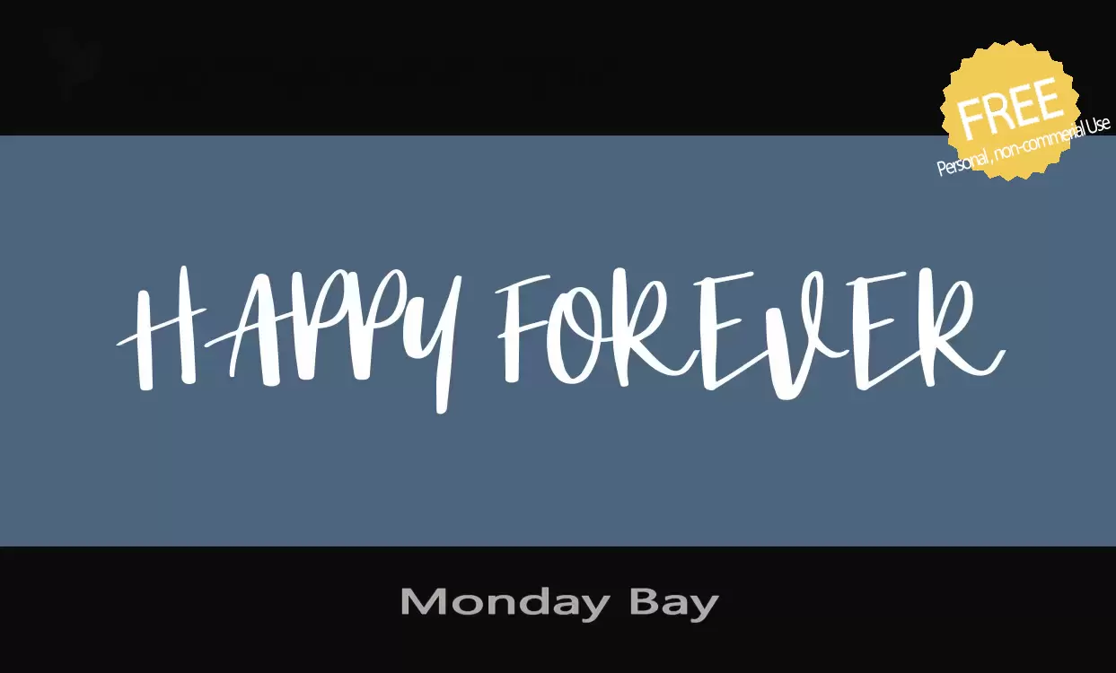 Font Sample of Monday-Bay