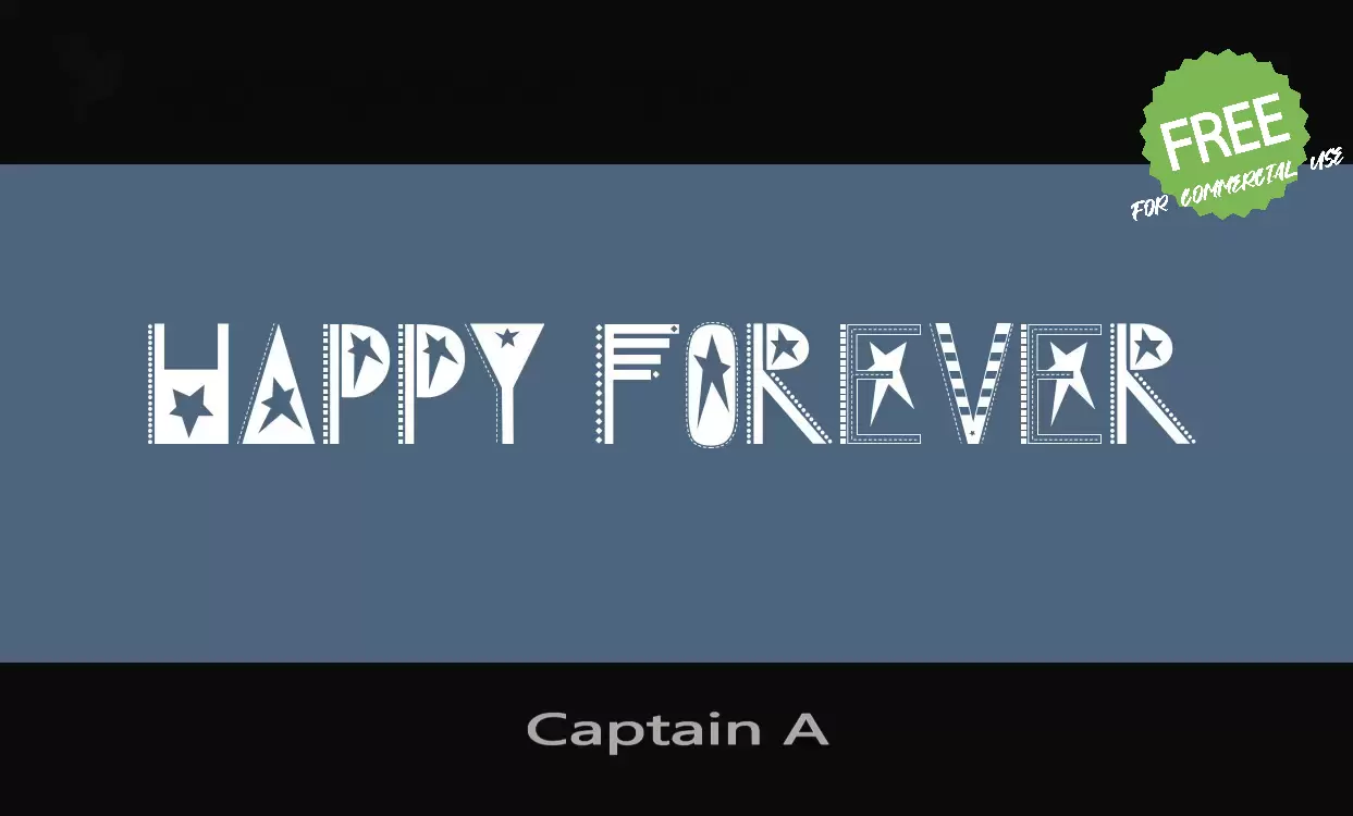 「Captain A」字体效果图