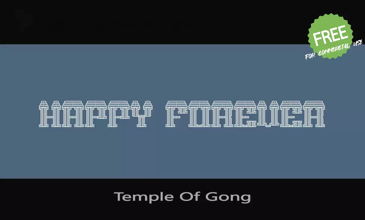 「Temple Of Gong」字体效果图