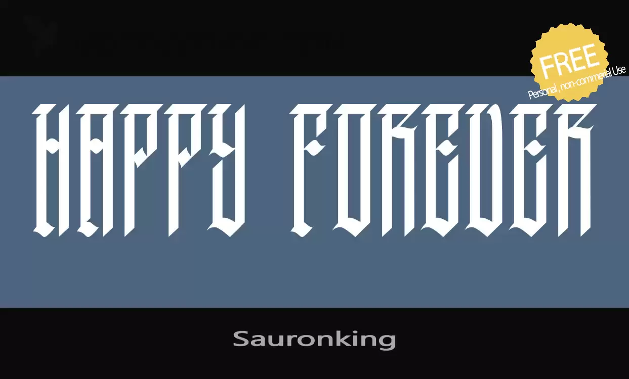 Font Sample of Sauronking