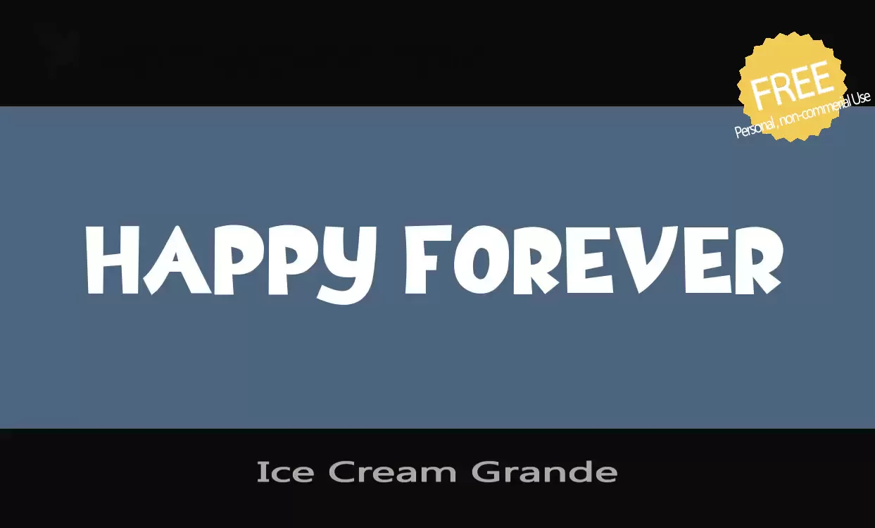 Font Sample of Ice-Cream-Grande