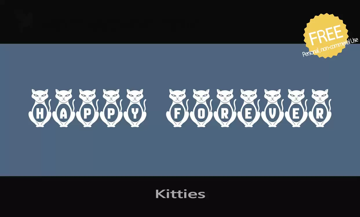 「Kitties」字体效果图