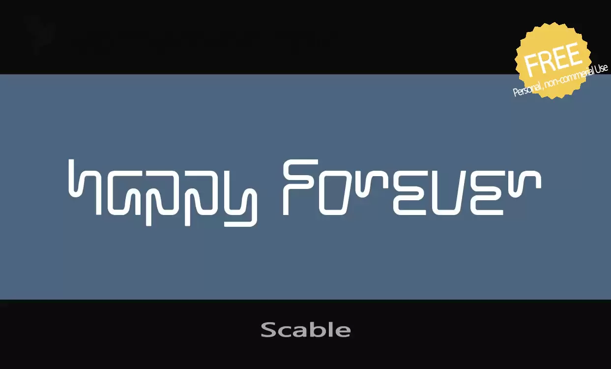 Font Sample of Scable