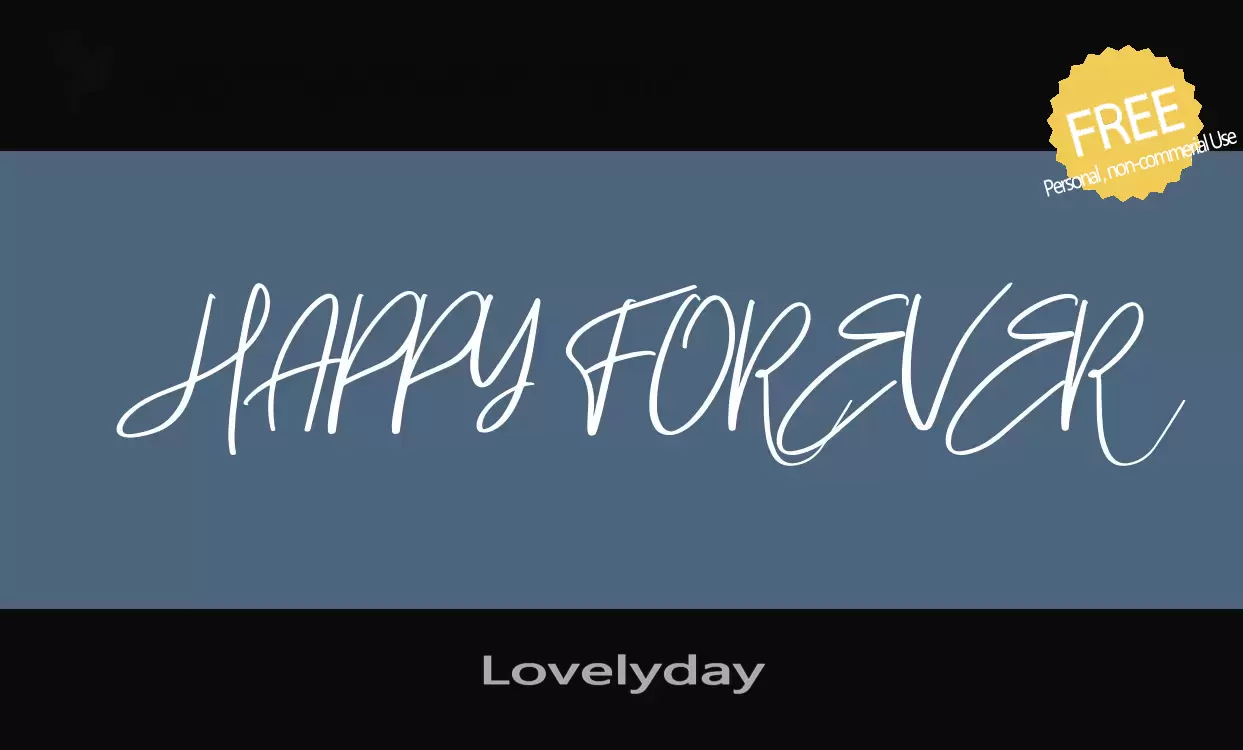 「Lovelyday」字体效果图