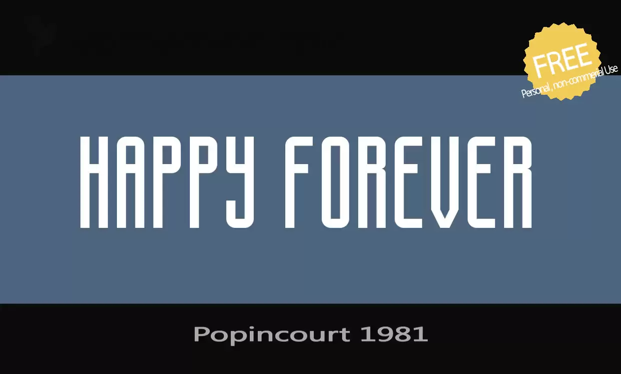 Font Sample of Popincourt-1981