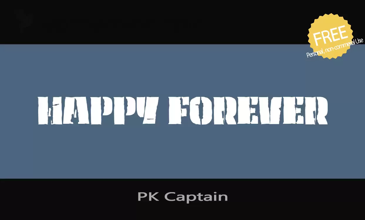 Font Sample of PK-Captain