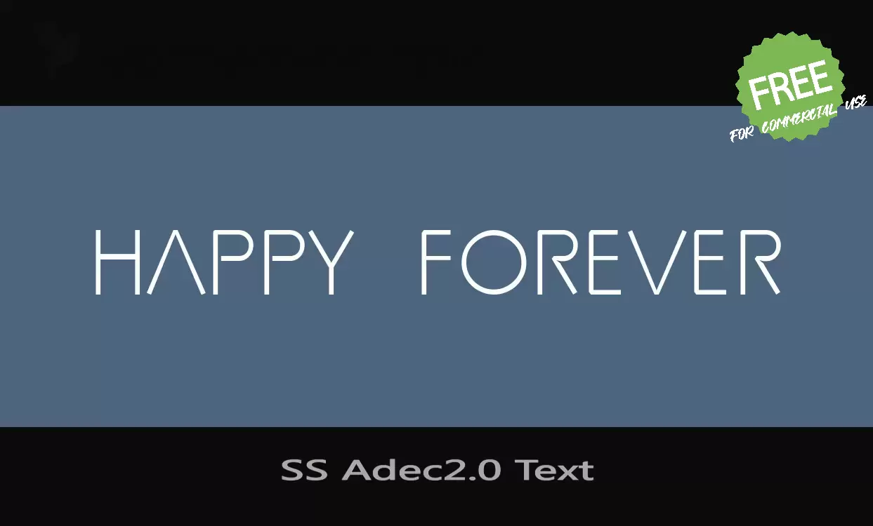 「SS Adec2.0 Text」字体效果图