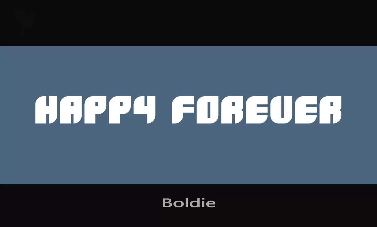 Font Sample of Boldie