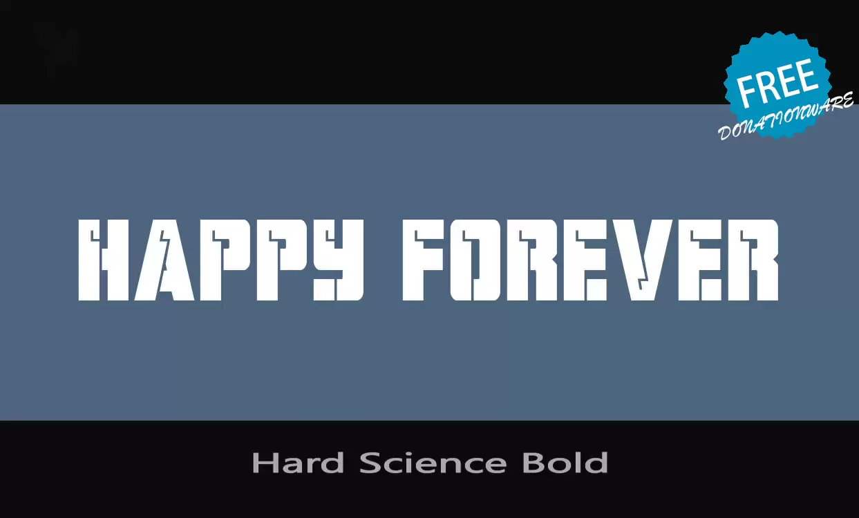 「Hard-Science-Bold」字体效果图