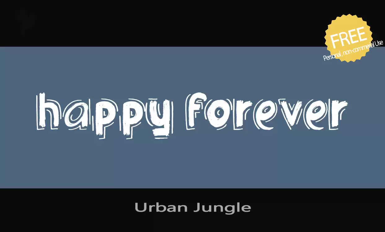 「Urban-Jungle」字体效果图