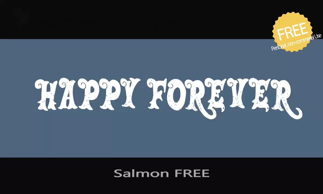 「Salmon-FREE」字体效果图