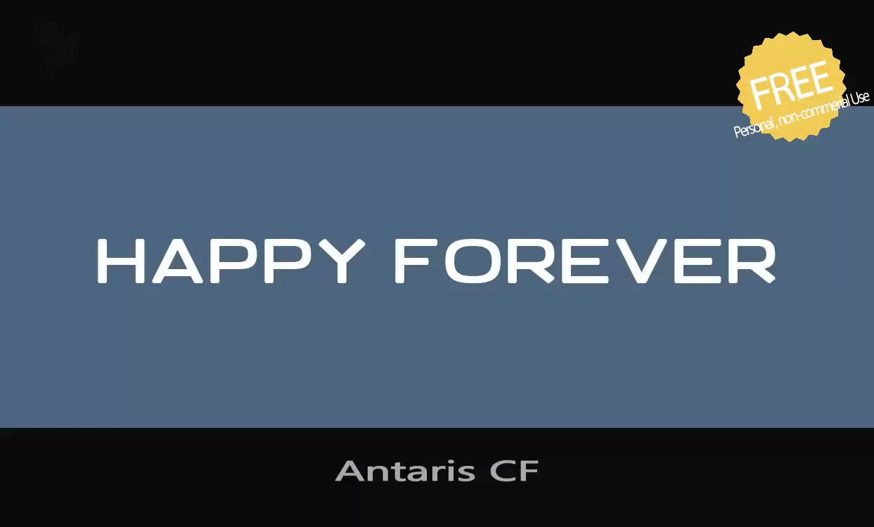 Font Sample of Antaris-CF