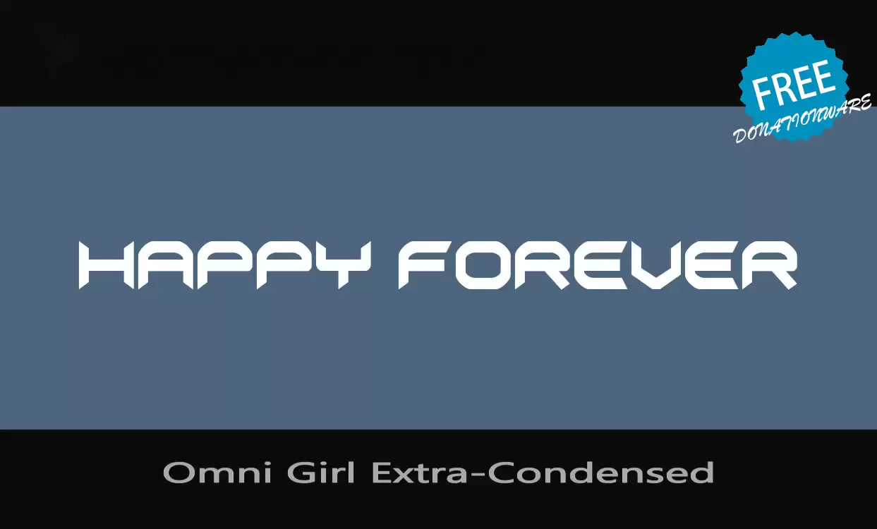 「Omni-Girl-Extra-Condensed」字体效果图