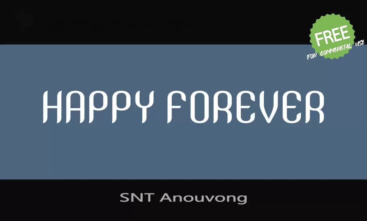 「SNT-Anouvong」字体效果图