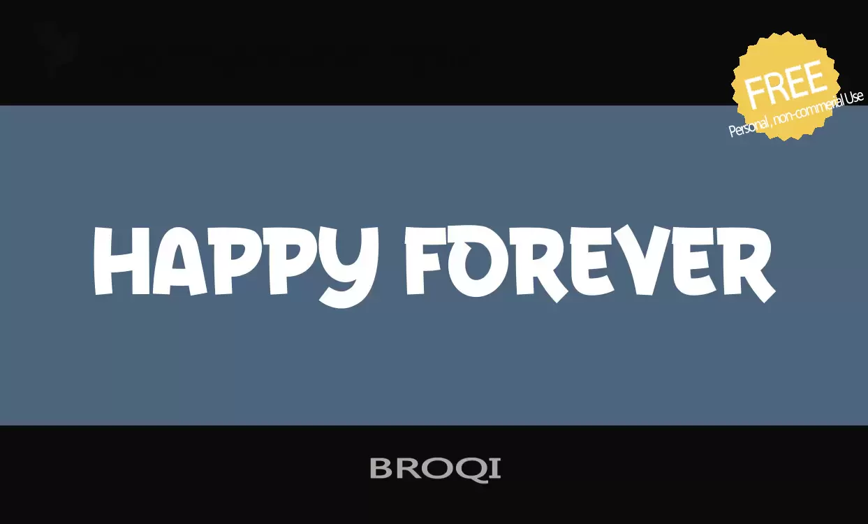 Font Sample of BROQI