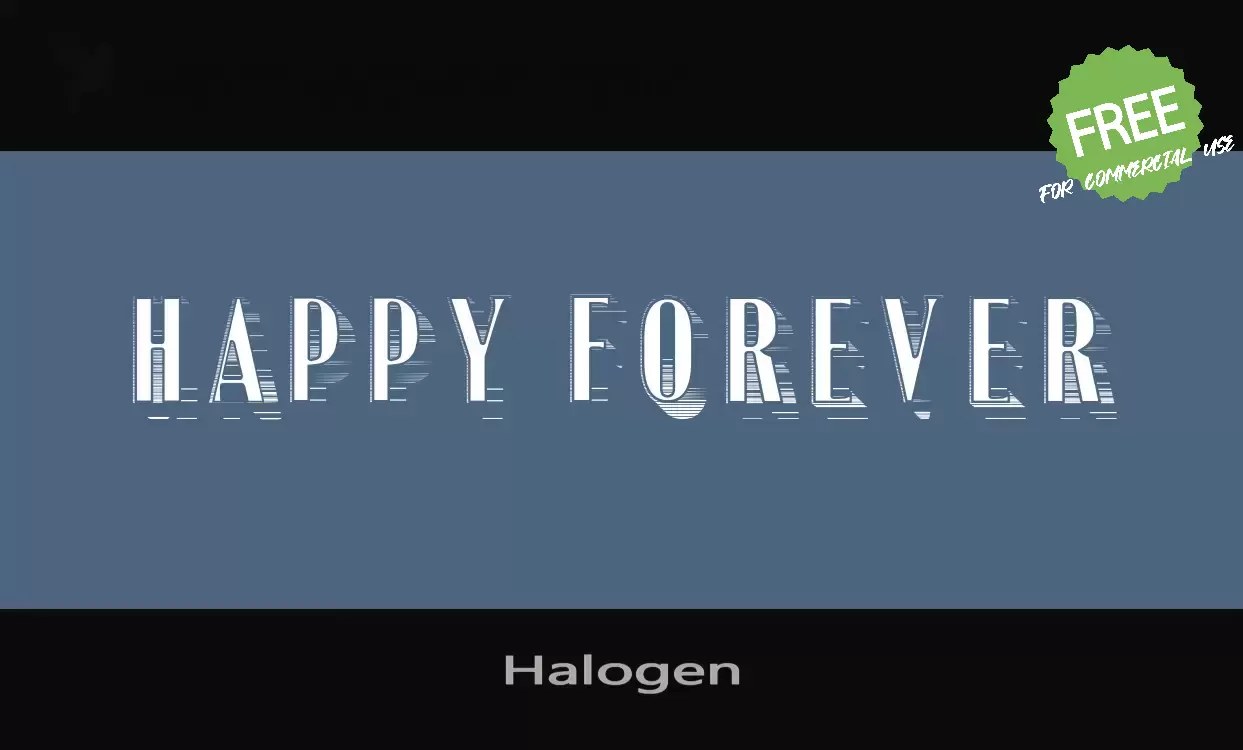 「Halogen」字体效果图