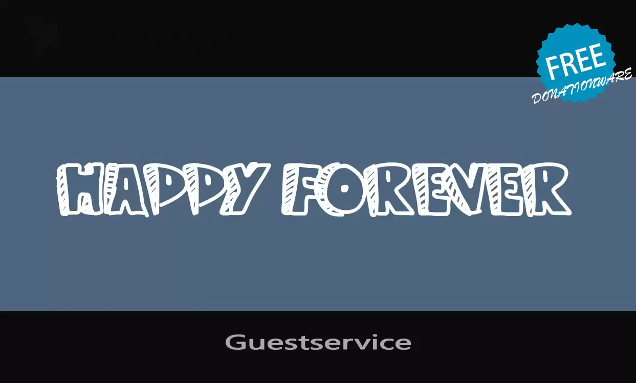 Font Sample of Guestservice