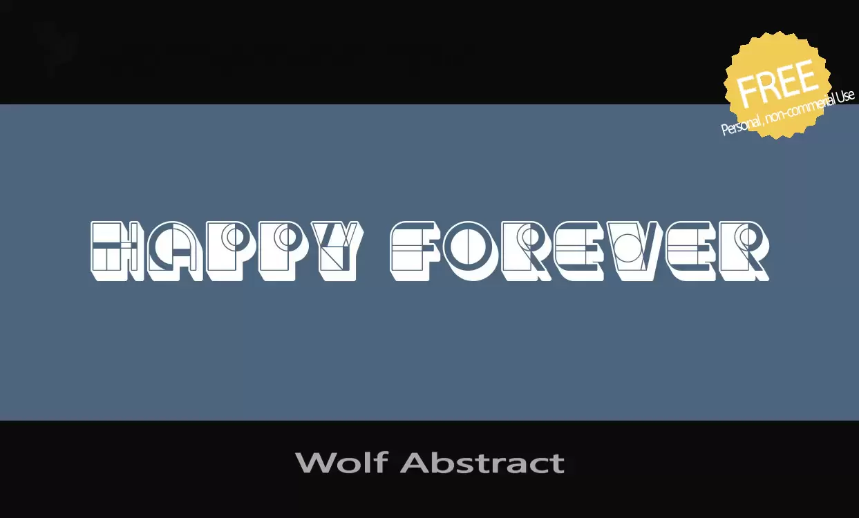 Font Sample of Wolf-Abstract