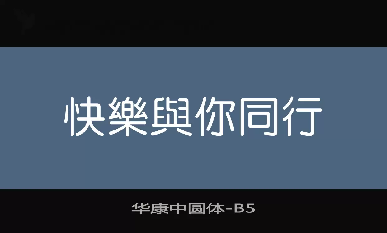 「华康中圆体」字体效果图