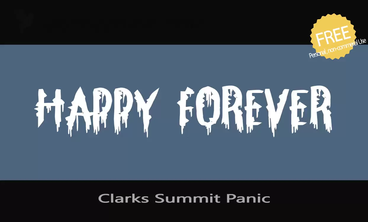 「Clarks-Summit-Panic」字体效果图