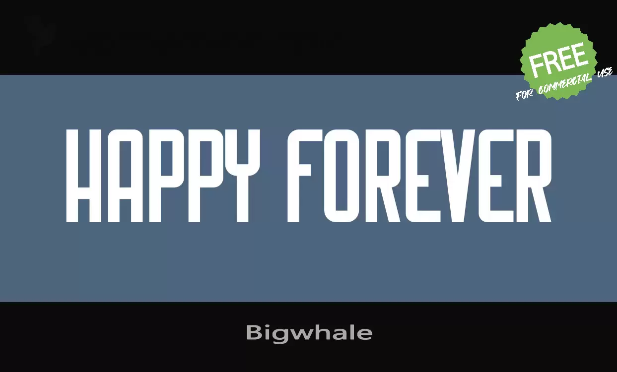 Font Sample of Bigwhale